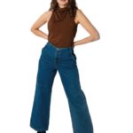 Jeans Pretina Pasada Pierna Amplia color azul oscuro