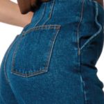 Jeans Pretina Pasada Pierna Amplia color azul oscuro