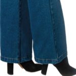 Jeans Pretina Pasada Pierna Amplia color azul oscuro