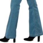 Jeans Corazón Fajilla Campana / color azul claro