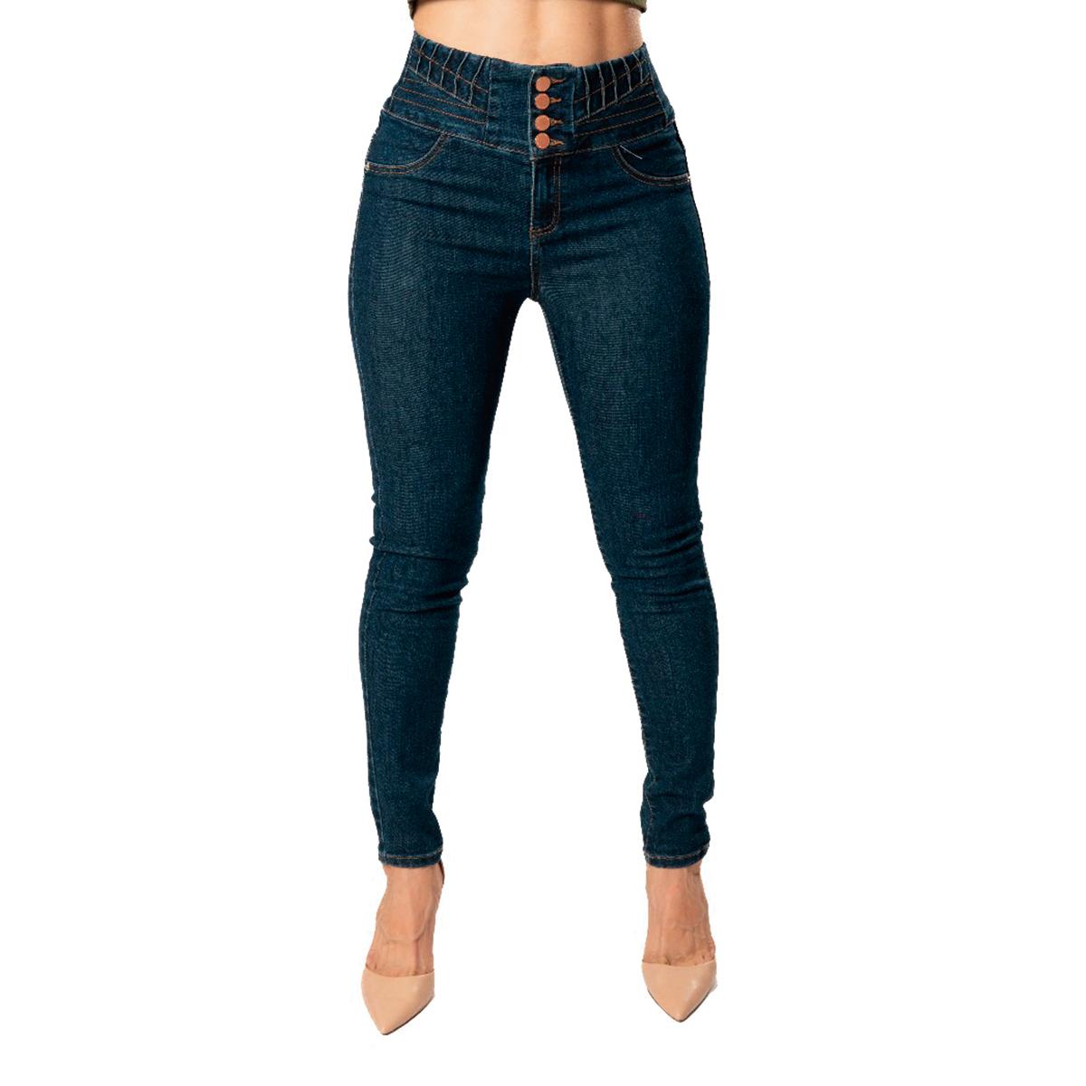 Jeans Corazón Fajilla Skinny / color azul oscuro