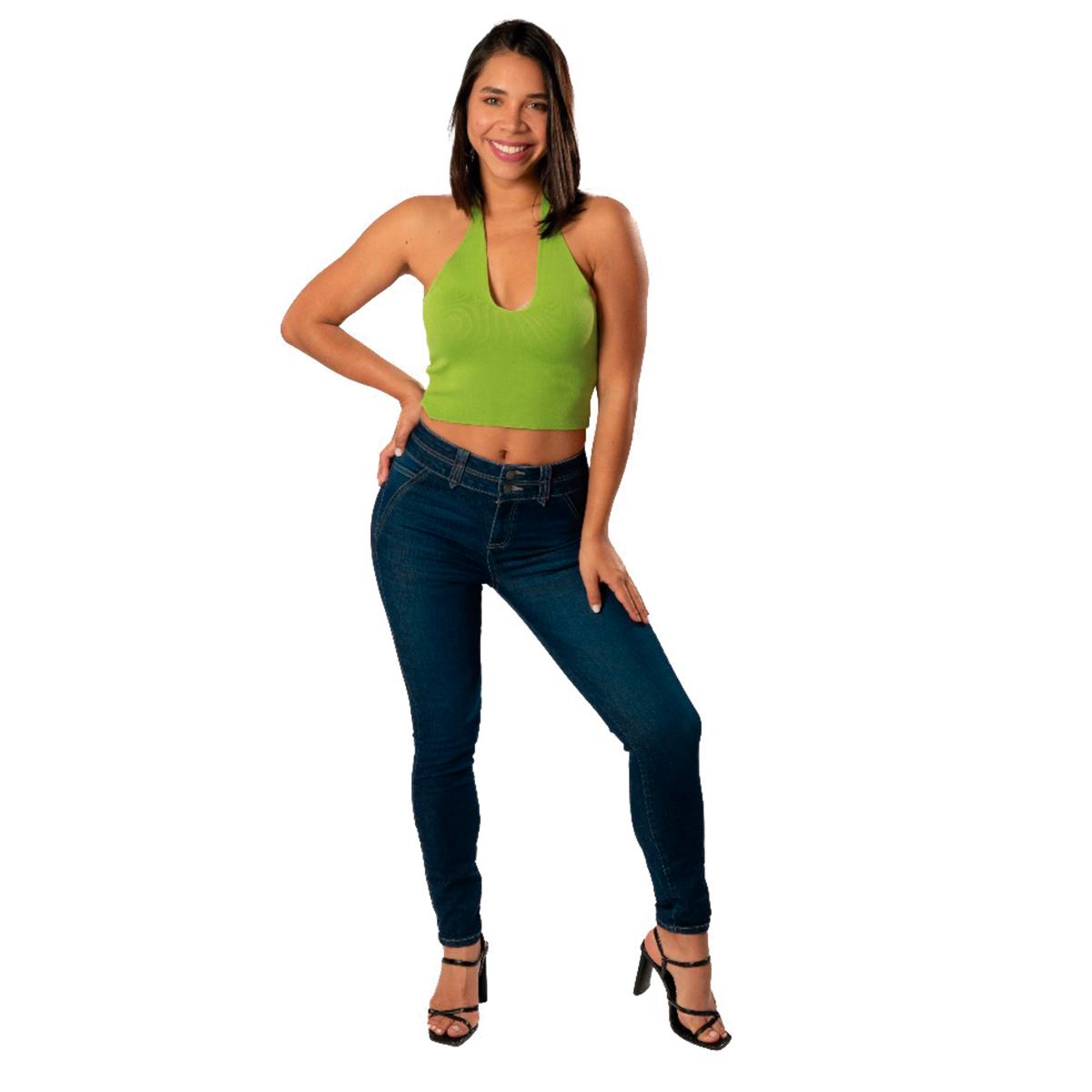 Jeans Corazón Cintura Alta Skinny