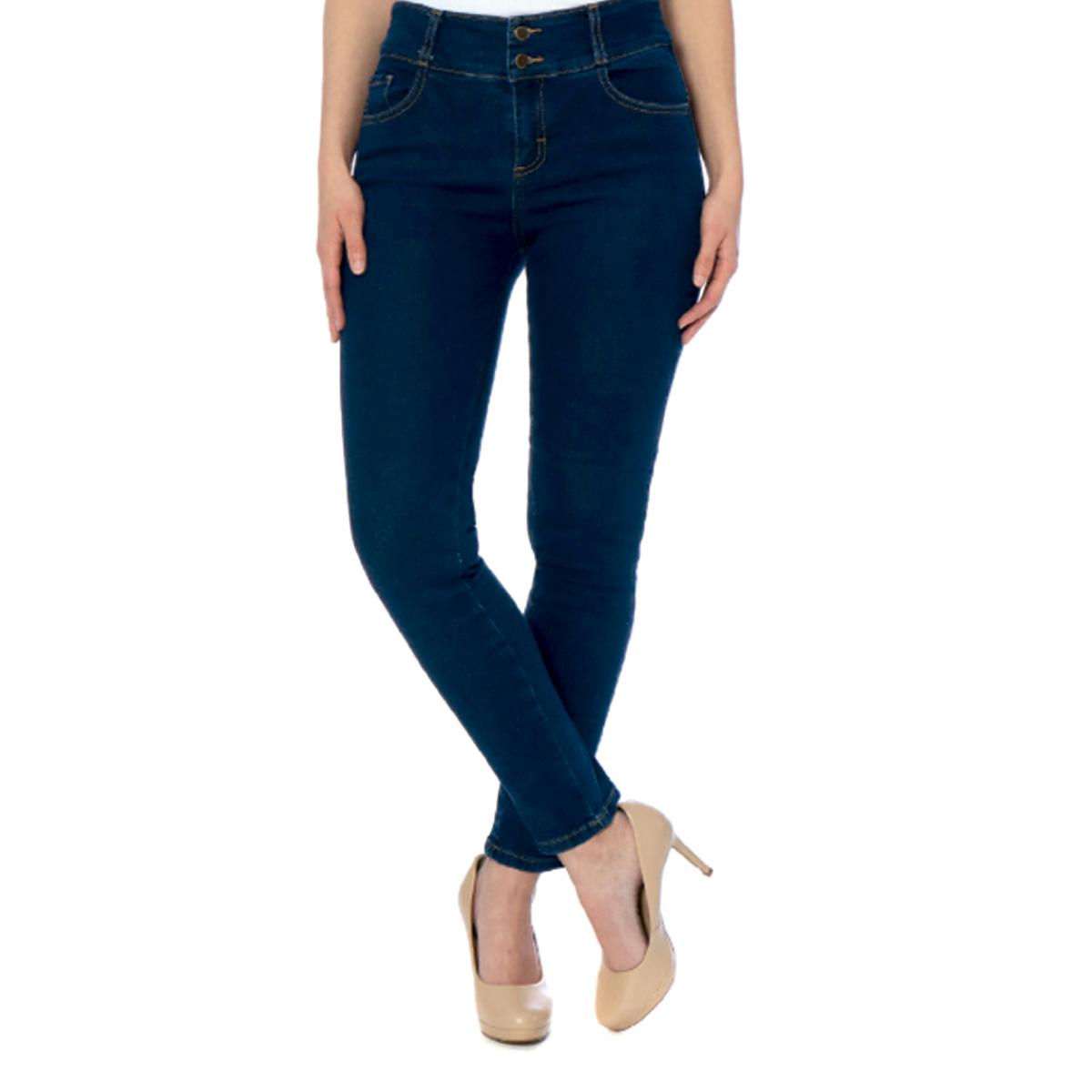 Jeans Corazón Cintura Alta Skinny / color azul oscuro