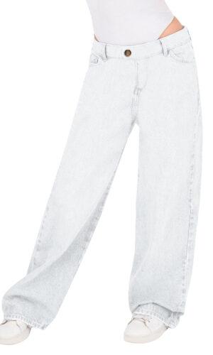 Mom Jeans Mujer Blanco Mezclilla 025630